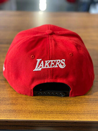 LA Lakers Unisex Pamuklu Kırmızı Renk Hip Hop Snapback Rapper Basket Cap Şapka