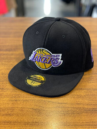 LAKERS Nakışlı NBA Unisex Siyah Renk Hip Hop Snapback Rapper Basket Cap Şapka