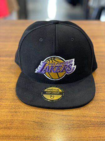 LAKERS Nakışlı NBA Unisex Siyah Renk Hip Hop Snapback Rapper Basket Cap Şapka