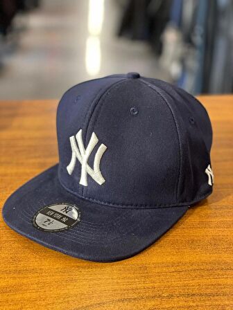 NY Yankees Nakışlı Lacivert Renk Hiphop Snapback Rapper Basket Cap Şapka