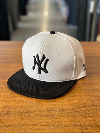 NY Yankees Beyaz Renk Hiphop Snapback Rapper Basket Cap Şapka