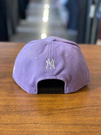 NY Yankees Lila Renk Hiphop Snapback Rapper Basket Cap Şapka