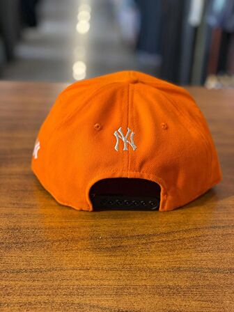 NY Yankees Turuncu Renk Hiphop Snapback Rapper Basket Cap Şapka