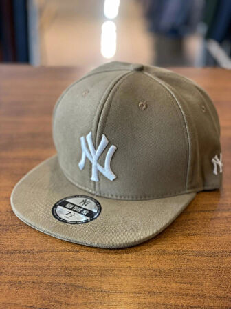 NY Yankees Bej Renk Hiphop Snapback Rapper Basket Cap Şapka