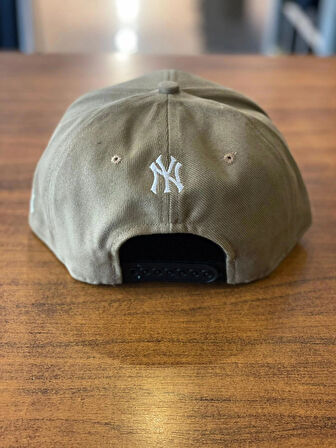 NY Yankees Bej Renk Hiphop Snapback Rapper Basket Cap Şapka