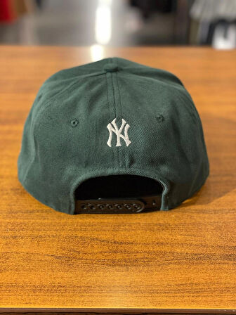 NY Yankees Nakışlı Yeşil Renk Hip Hop Snapback Rapper Basket Cap Şapka