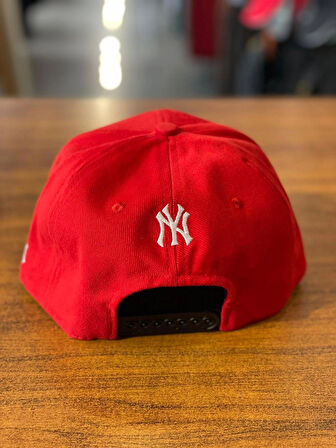 NY Yankees Unisex Pamuklu Kırmızı Renk Hip Hop Snapback Rapper Basket Cap Şapka