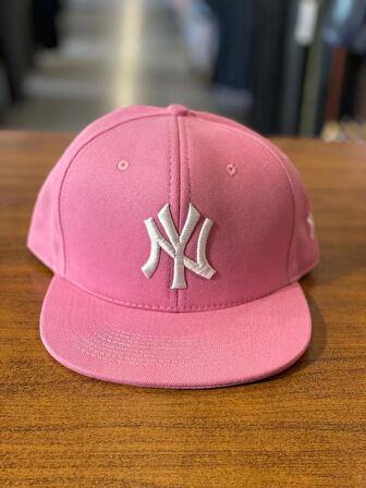 NY Yankees Pembe Renk Hiphop Snapback Rapper Basket Cap Şapka