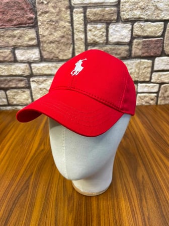 Polo Nakışlı Kırmızı Unisex Beyzbol Şapka Cap