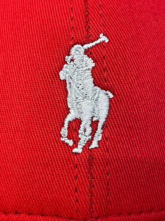 Polo Nakışlı Kırmızı Unisex Beyzbol Şapka Cap