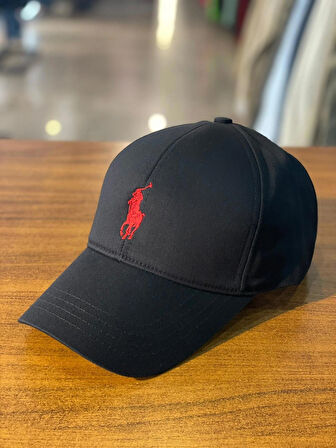 Polo Nakışlı Unisex Siyah Renk Pamuklu Cap Şapka