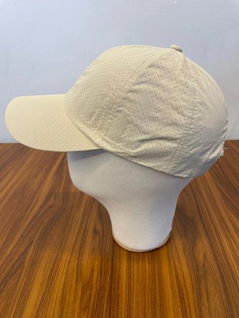 Yazlık Delikli Paraşüt Kumaş Bej Renk Unisex Cap Şapka