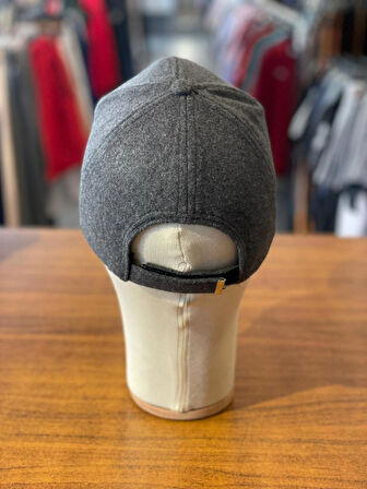 Kaşe Kumaş Füme Renk Kışlık Cap Şapka