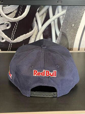 Red Bull Nakışlı Lacivert Hip Hop Snapback Rapper Basket Cap Şapka