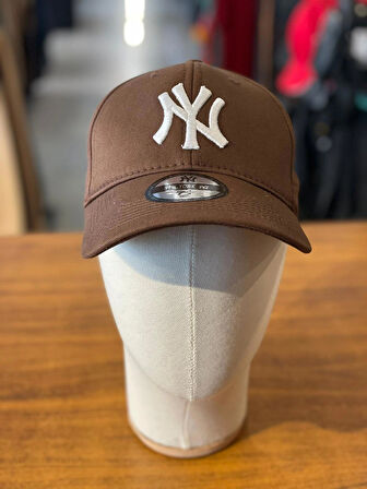 NY Yankees Nakışlı Trucker Beyzbol Model Kahverengi Renk Pamuklu Cap Şapka