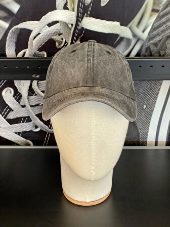 Vintage Yıkamalı Gri Renk Beyzbol Trucker Cap Şapka