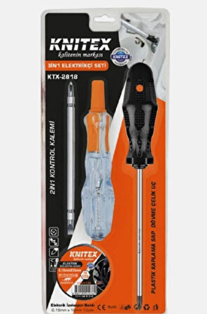 Elektrik Kontrol Kalemi & Tornavida & Elektrik Bandı & Tak Çıkar Tornavida Seti Yıldız ve Düz Uçlu