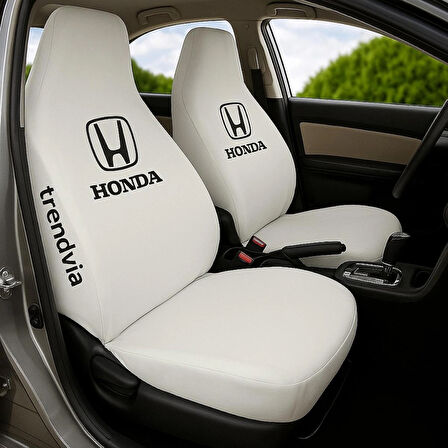Beyaz Renk Honda Uyumlu Araba Koltuk Kılıfı Takımı – Penye Kumaş Ön Arka Servis Kılıfı Seti