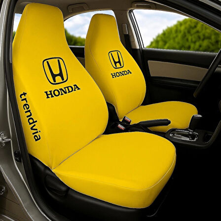Sarı Renk Honda Uyumlu Araba Koltuk Kılıfı Takımı – Penye Kumaş Ön Arka Servis Kılıfı Seti