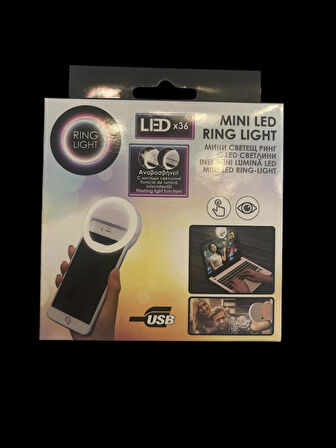 LED IŞIKLI 3 KADEMELİ KLİPSLİ TELEFON IŞIĞI (MİNİ LED RING LIGHT)