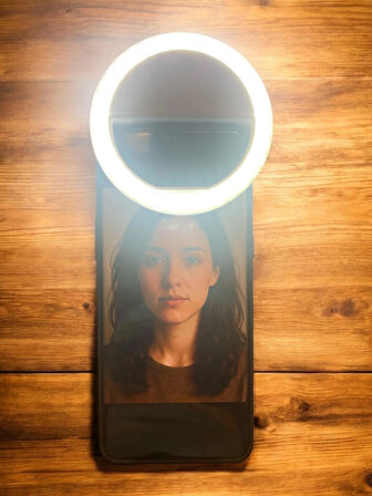 LED IŞIKLI 3 KADEMELİ KLİPSLİ TELEFON IŞIĞI (MİNİ LED RING LIGHT)