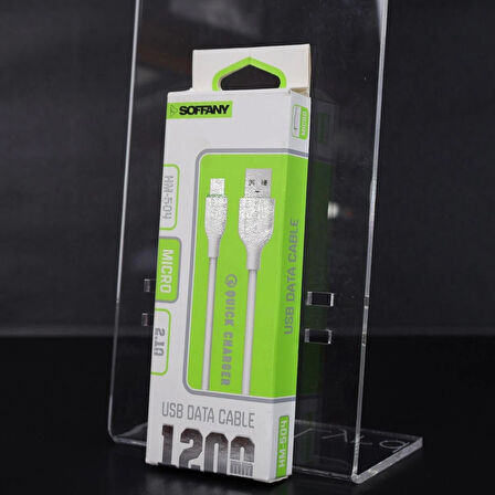 Soffany HM-504 1200mm Micro USB Hızlı Şarj ve Data Kablosu