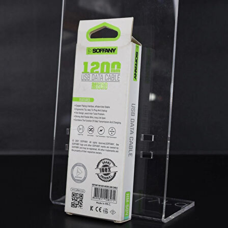Soffany HM-504 1200mm Micro USB Hızlı Şarj ve Data Kablosu