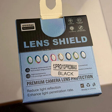 iPhone 13 Pro / 13 Pro Max Uyumlu Kamera Lens Koruyucu – Metal Çerçeveli (Silver)