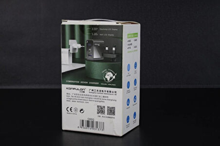 Konfulon C65Q 18W PD + QC3.0 Hızlı Şarj Adaptörü
