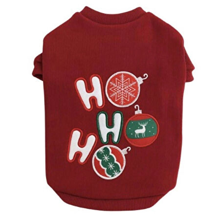 Gedyco Hohoho Bordo Küçük Irk Köpek Likralı Sweatshirt