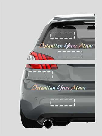 Kişiye Özel Hologram Renk Yazı Motor Oto Araç Tekne Karavan