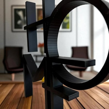 HOME Dekor Yazısı Modern Ev Aksesuarı – Minimalist Masa Üstü Dekor, Pembe Home Yazı Obje