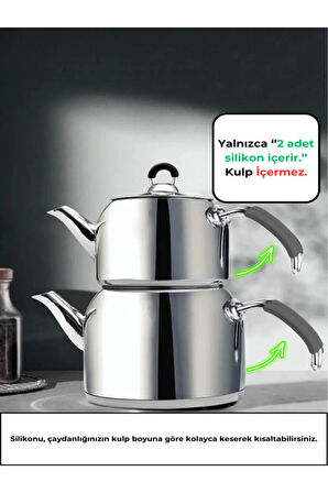 Demir Saplı Çaydanlıklar İçin Gri Silikon (2 ADET)