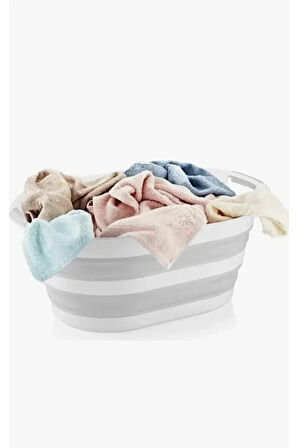 Katlanabilir Silikon Çamaşır Sepeti 40lt