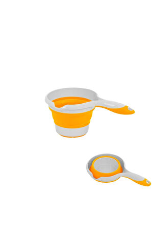 Katlanır Maşrapa Plastik Silikon Kulplu 1,2 lt