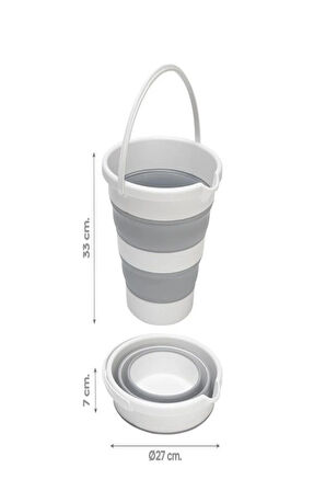 Pratik Katlanabilir Kova Akordiyon Kova 12,4 LT