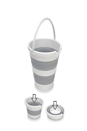 Pratik Katlanabilir Kova Akordiyon Kova 12,4 LT