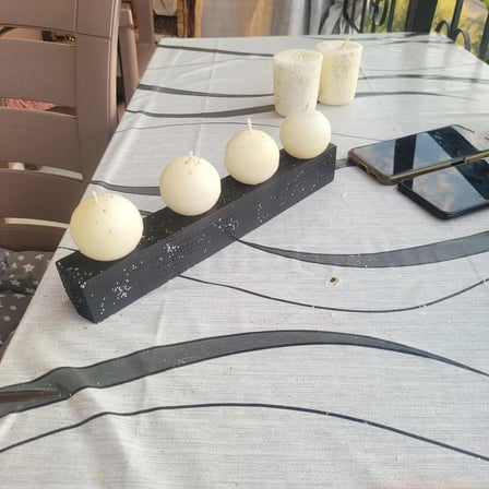 4 lü küre mum seti