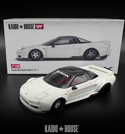 Mini GT 1:64 Honda NSX (NA1) Kaido WORKS V2 - Beyaz Diecast Model Araba 