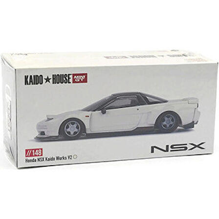 Mini GT 1:64 Honda NSX (NA1) Kaido WORKS V2 - Beyaz Diecast Model Araba 
