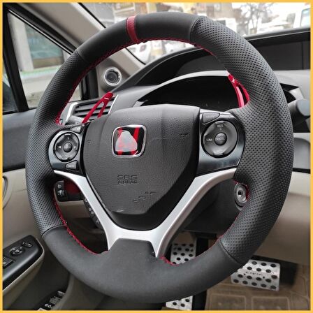 Honda Civic FB7 Araca Özel Direksiyon Kılıfı (Otomatik F1 Araçlarına Uyumlu)