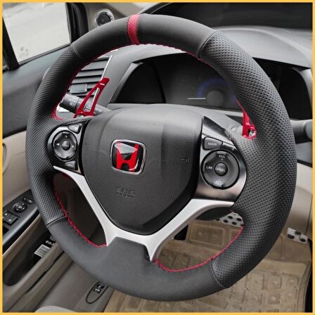 Honda Civic FB7 Araca Özel Direksiyon Kılıfı (Otomatik F1 Araçlarına Uyumlu)