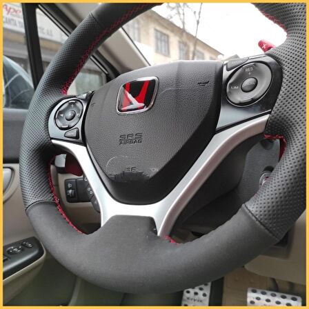Honda Civic FB7 Araca Özel Direksiyon Kılıfı (Otomatik F1 Araçlarına Uyumlu)