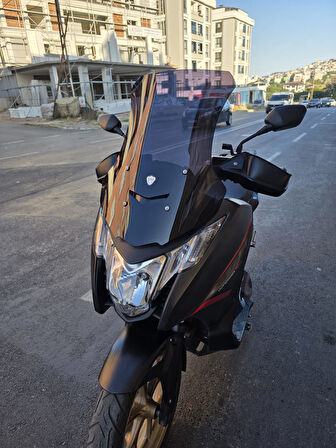 MOTOCAM Honda NC 750 D İntegra Siperlik Ön Cam 2014-2020 Model 68cm Siyah Renkli 4mm