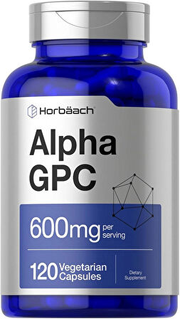 Horbäach Alpha GPC Choline Healthy Memory Focus and Clarity 600mg 120 Caps