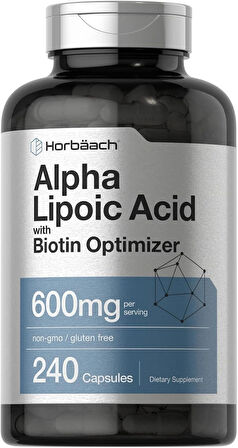Horbäach Stabilized Alpha Lipoic Acid with Biotin Optimizer 600mg 240 Caps