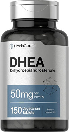 Horbaach DHEA 50mg 150 Tablets | Non-GMO, Gluten Free Supplement