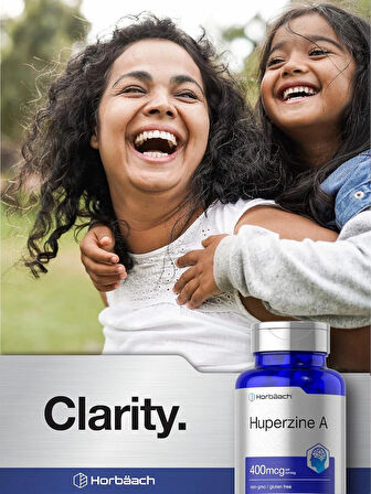 Horbaach Huperzine(Huperzia serrata) A 400mcg | 180 Capsules | Non-GMO, Gluten Free