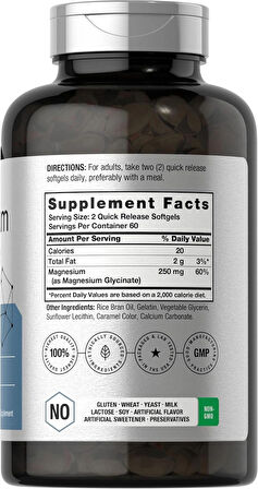 Horbäach Magnesium Glycinate 250mg 120 Softgels