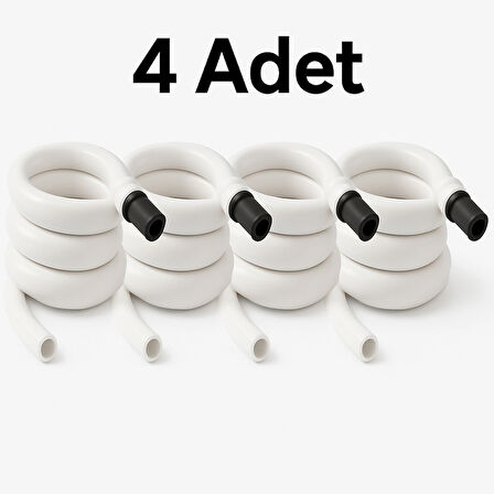 4 Adet Kendiliğinden Katlanan Spiral Tuvalet Hortumu & Taharet Matik – Hortum Matik Set